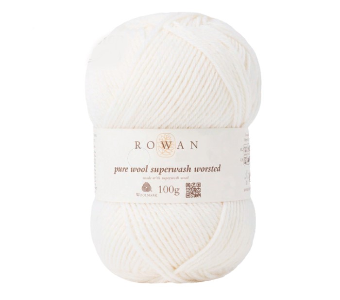 

Pure Wool Superwash Worsted /Пур Вул Супервош Ворстед/ пряжа Rowan, 9802170 (101), Белый