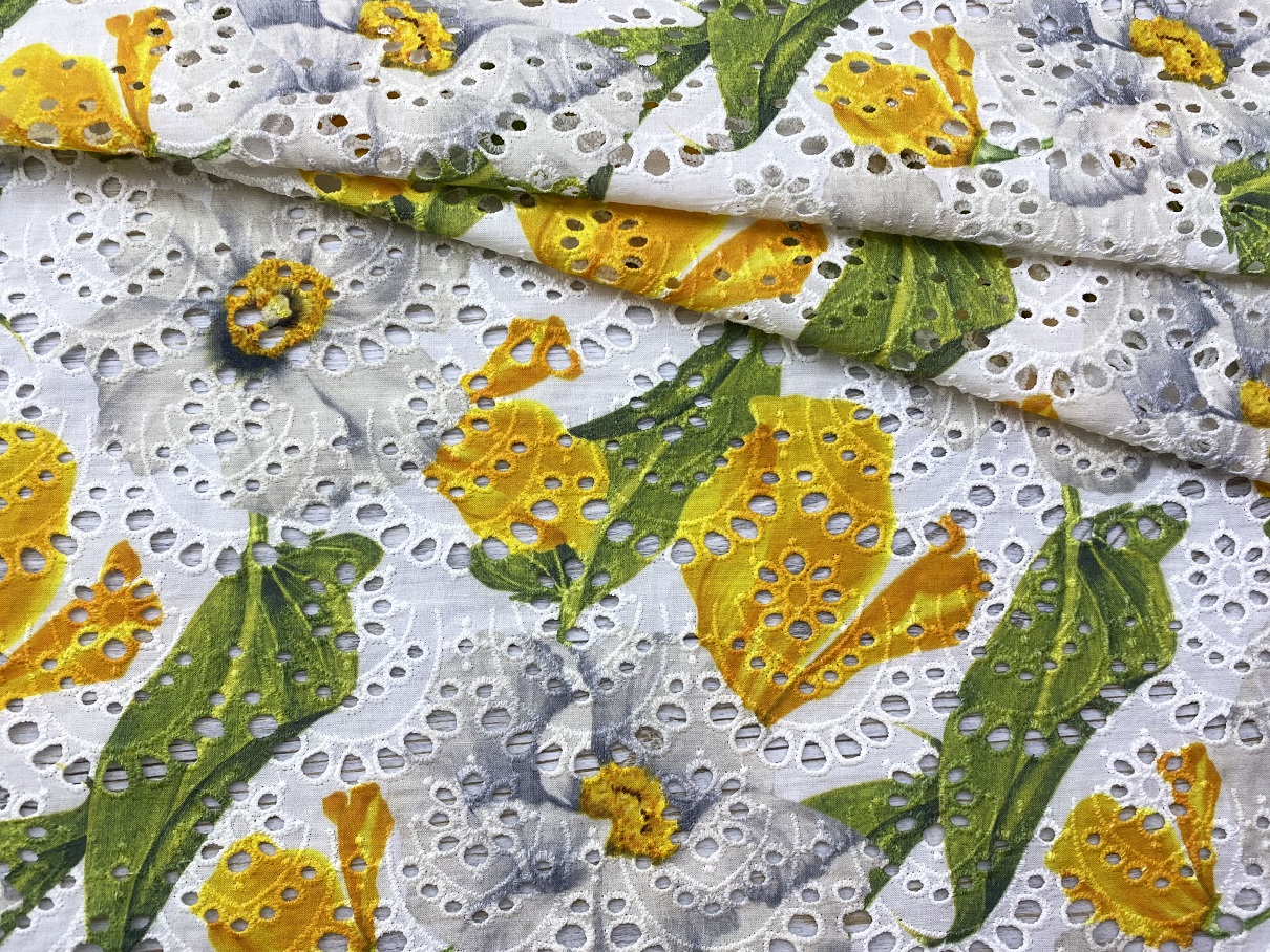 

Ткань Шитье 13705, Белый, Белый