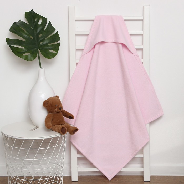 Полотенце-уголок махровый Крошка Я 85х85 см, цвет нежно-розовый набор для полотенце уголок рукавица
