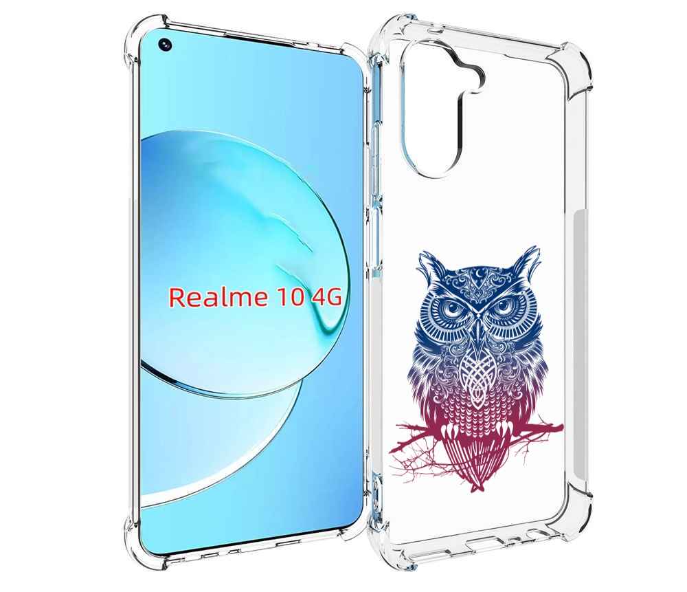

Чехол MyPads хиппи сова для Realme 10, Прозрачный, Tocco
