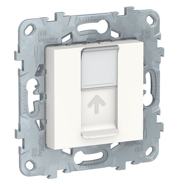 

Белый Розетка компьютерная, RJ45, одиночная кат. 6 UTP | NU541518 | Schneider Electric