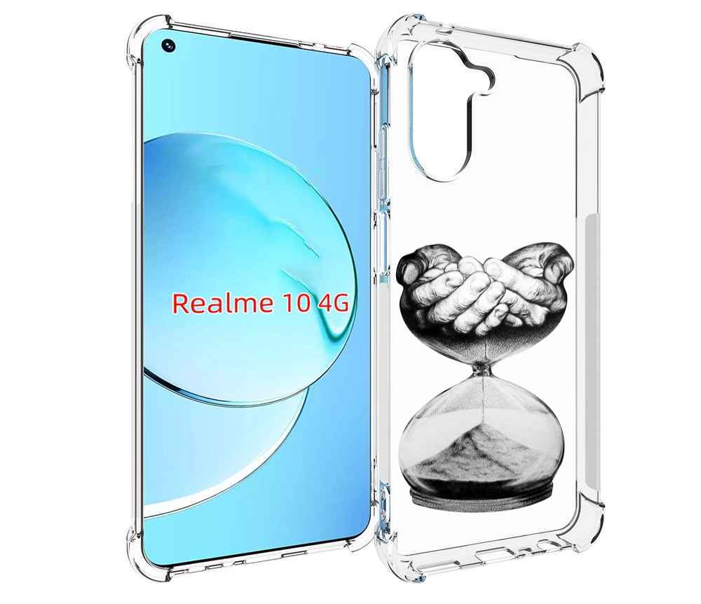 Чехол MyPads часы жизни черно белый для Realme 10