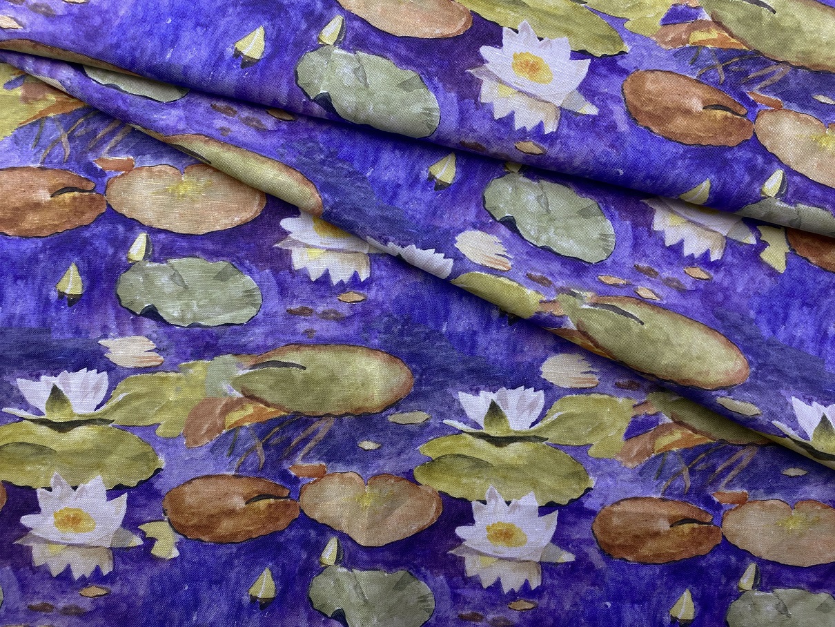 

Ткань Лён 20503, Синий, Синий