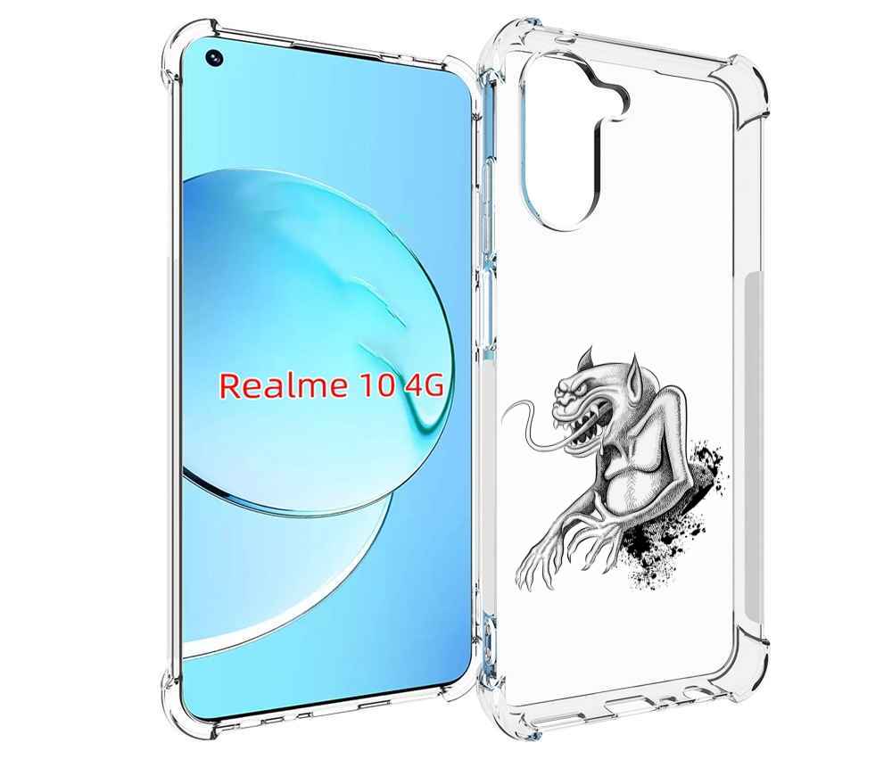 

Чехол MyPads чорт для Realme 10, Прозрачный, Tocco