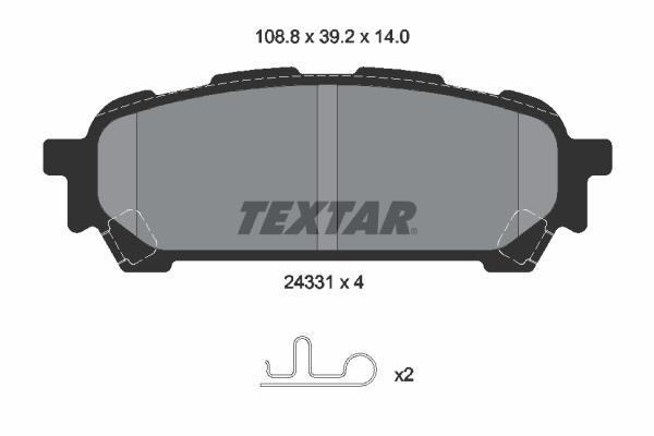 

Тормозные колодки Textar дисковые 2433101