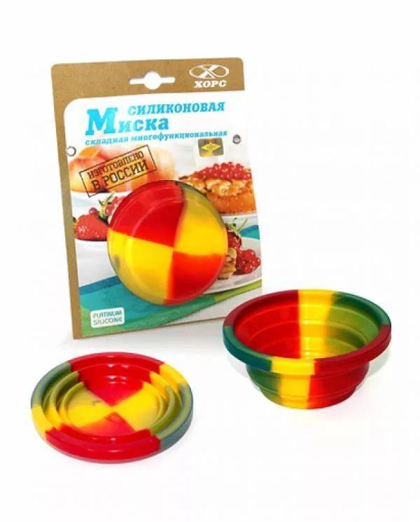 

Миска-крышка силико, Красный