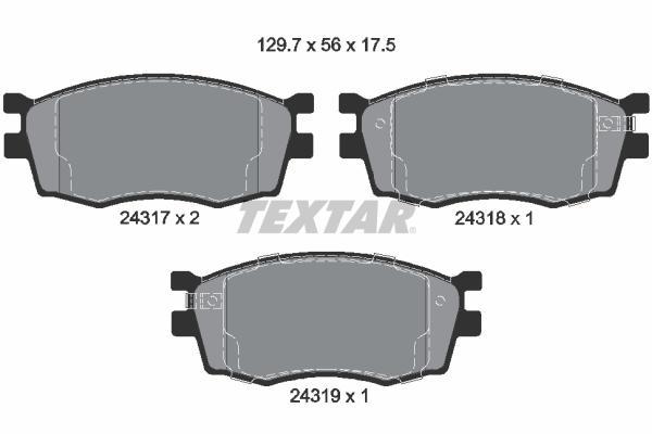 

Тормозные колодки Textar дисковые 2431701