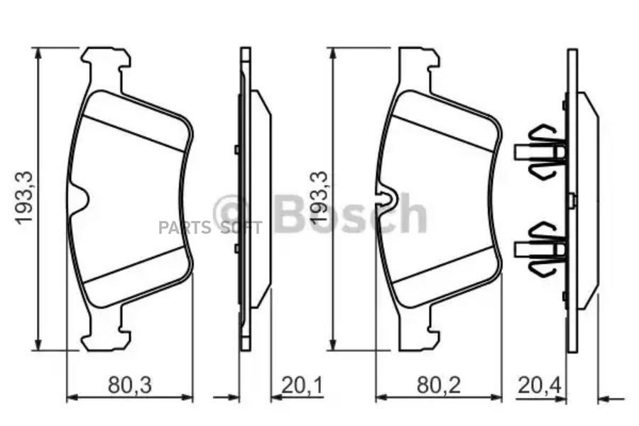 

Тормозные колодки Bosch дисковые передние 0986494427