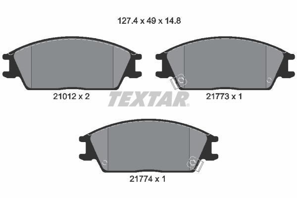 

Тормозные колодки Textar дисковые 2101202