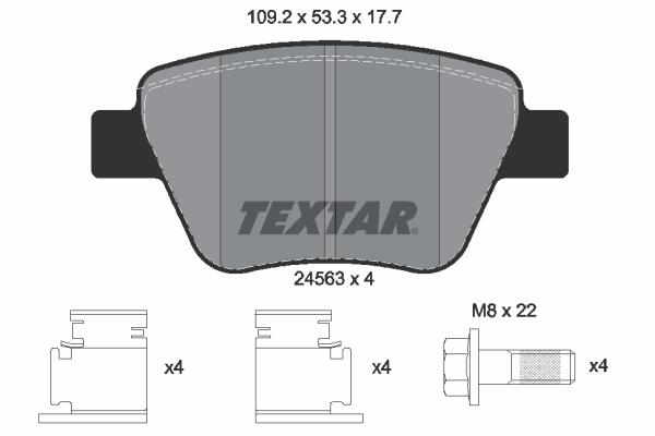 

Тормозные колодки Textar дисковые 2456301