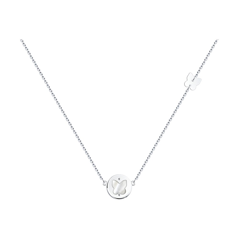 

Колье из серебра 40 см SOKOLOV 83070048, перламутр, 83070048