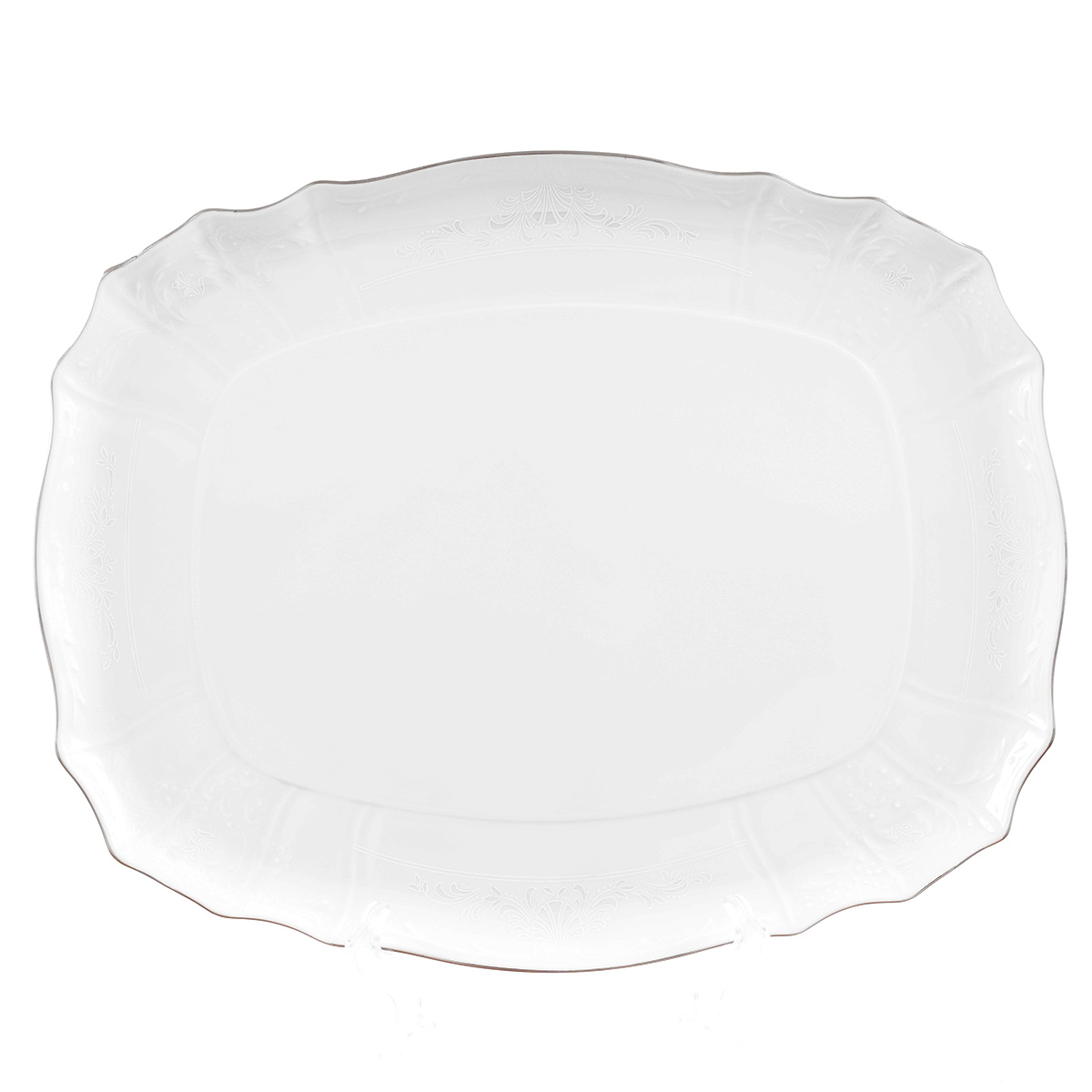 фото Поднос bernadotte платиновый узор 40*27*1,5 см