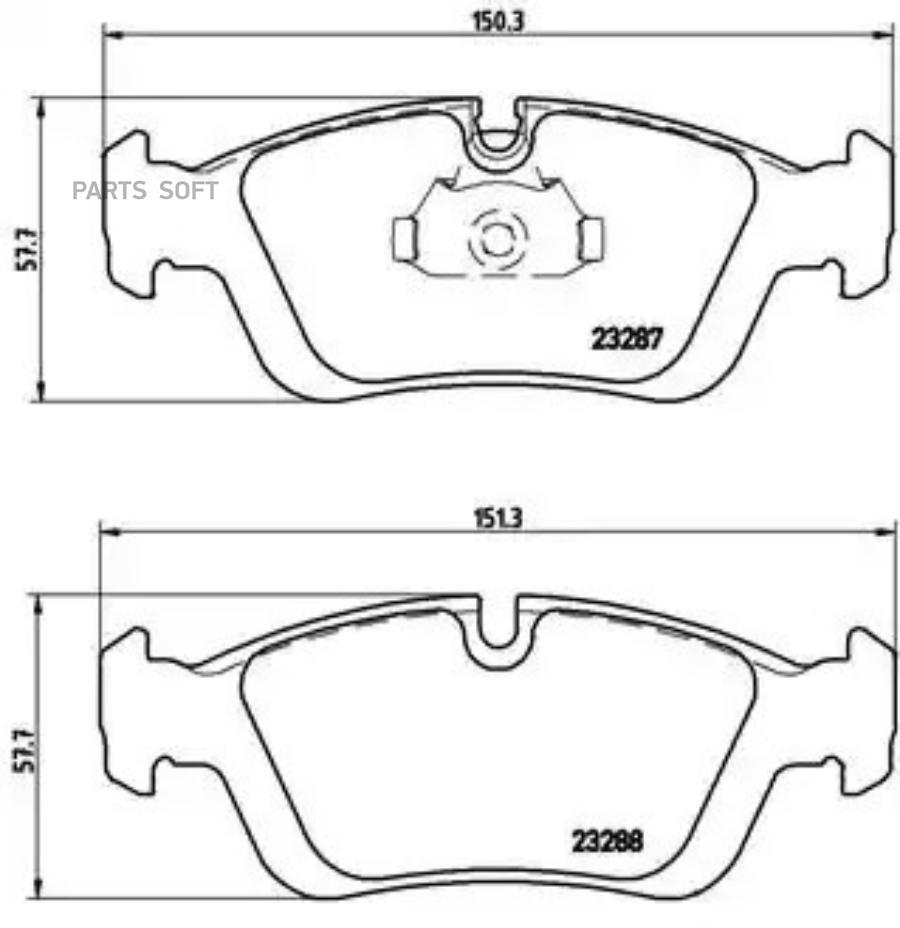 

Тормозные колодки brembo дисковые передние P06024