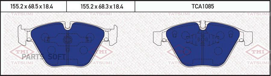 

Колодки тормозные BMW 3 (E9093)5 (E6566)6 (E6364)7 (E6566) 04 перед. MASUMA TCA1085