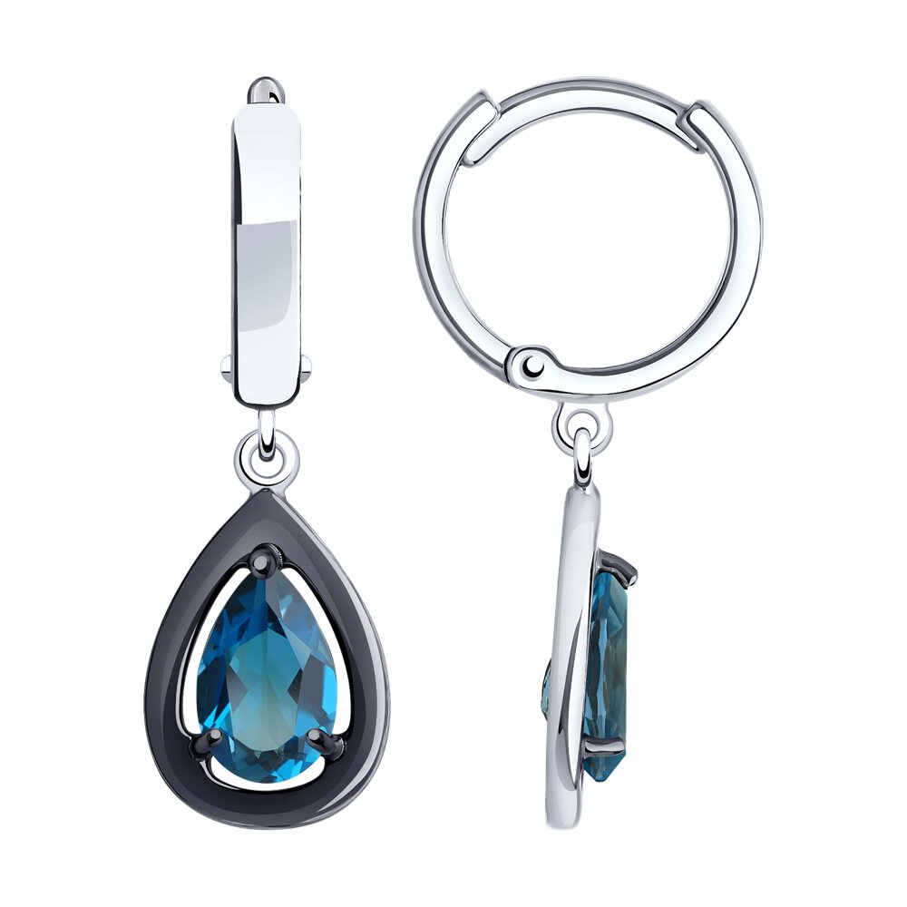 

Серьги из серебра с топазом SOKOLOV 92022633, 92022633