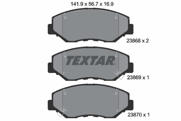 

Тормозные колодки Textar передние дисковые для Honda CR-V II 2002-2006 2386801