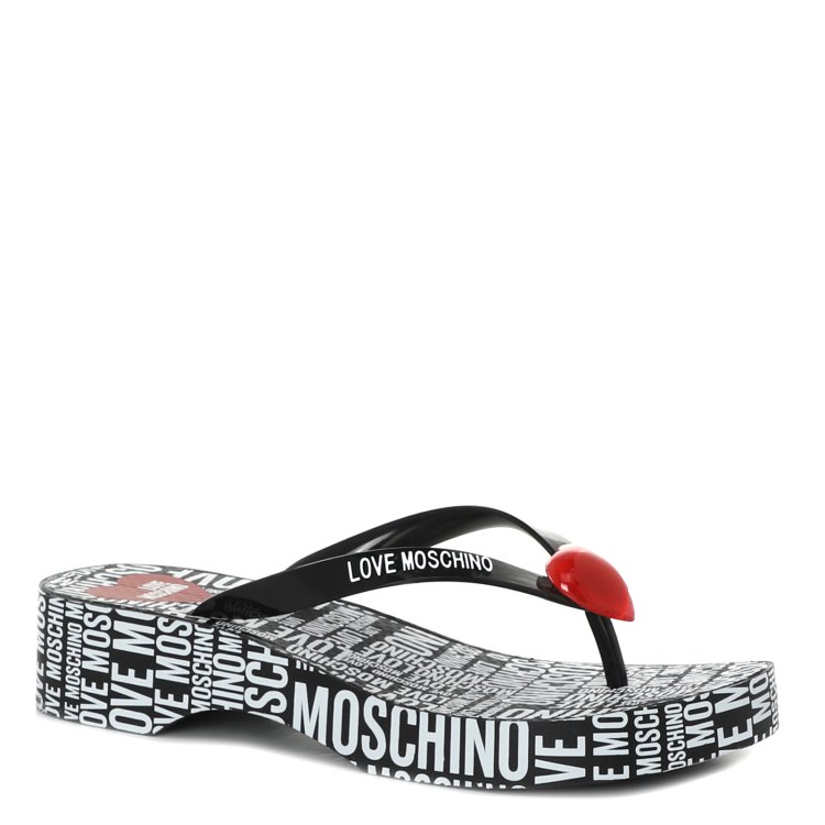 

Шлепанцы женские Love Moschino JA28314G черные 39 EU, JA28314G