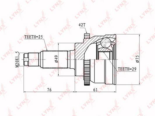 

CO-7300A_ШРУС наружный к-кт! ABS Suzuki Liana 1.3/1.6 4WD 01>