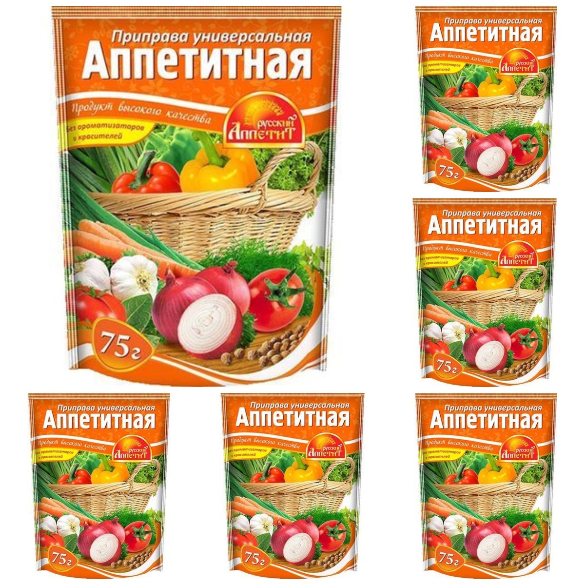 

Приправа Русский аппетит Аппетитная, 75 г х 6 шт, Аппетитная