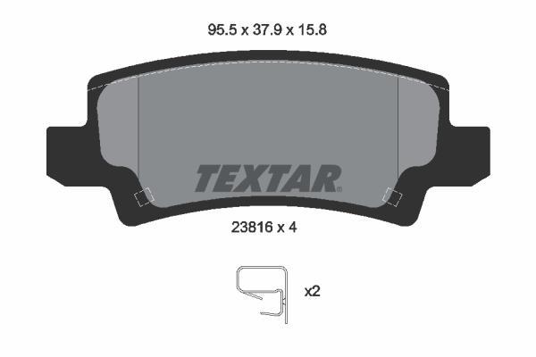 

Тормозные колодки Textar дисковые 2381601