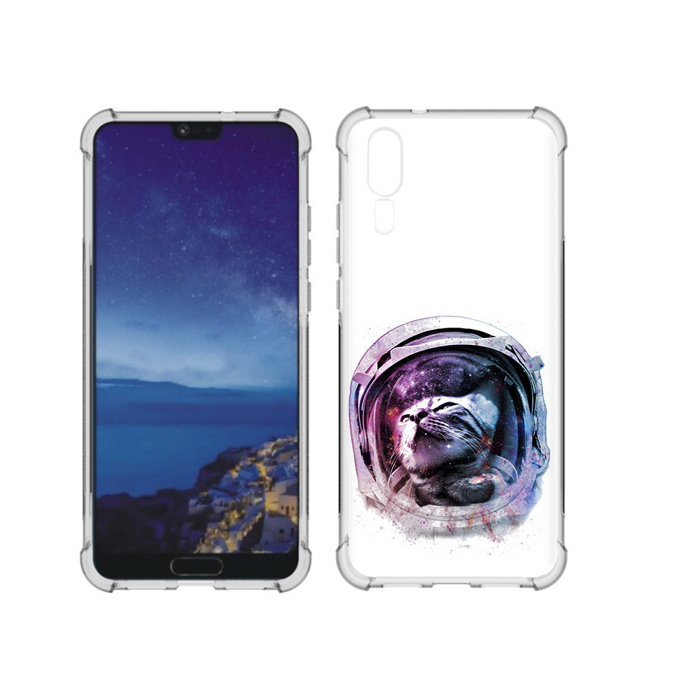 

Чехол MyPads Tocco для Huawei P20 кот в шлеме (PT108006.52.396), Прозрачный, Tocco