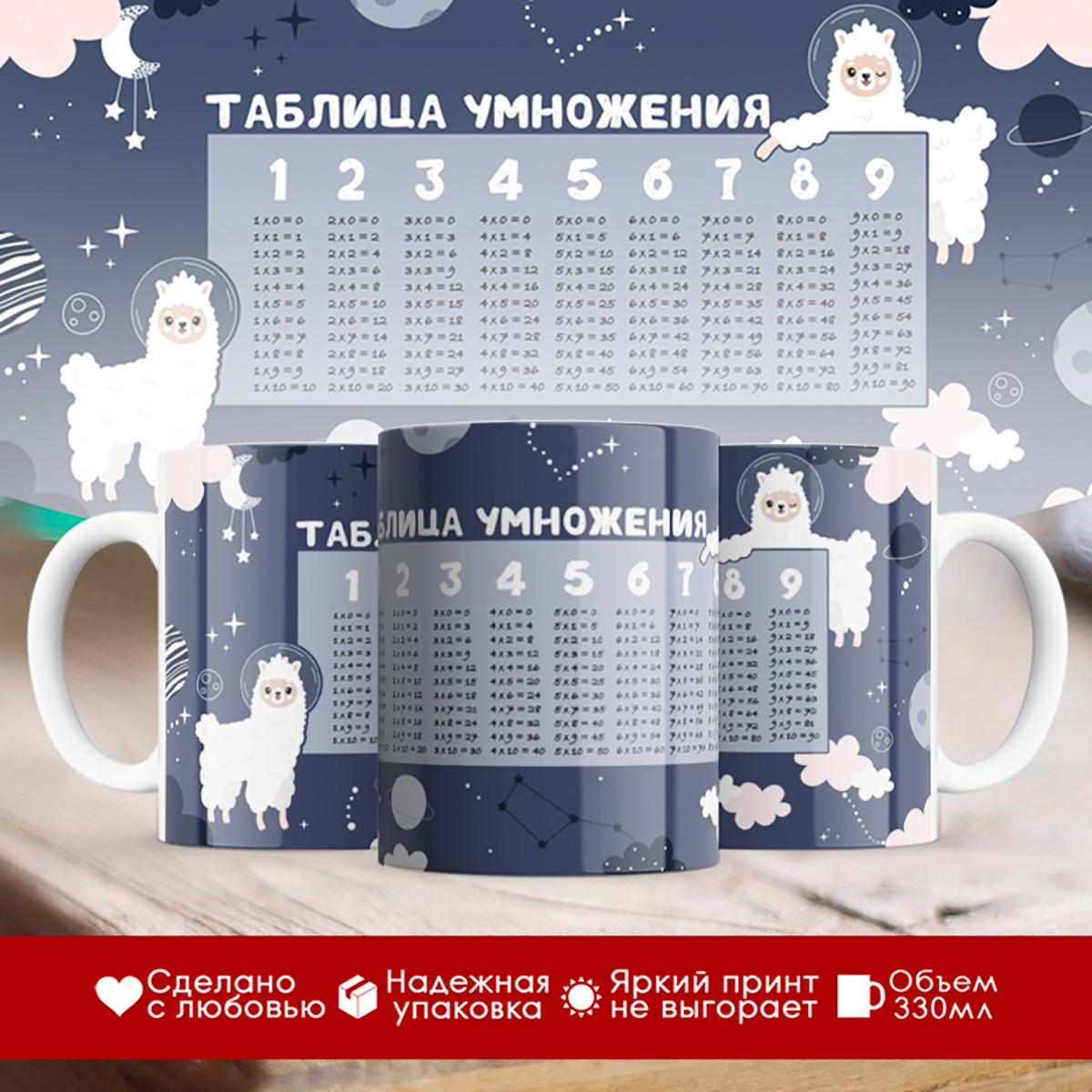 

Кружка Таблица умножения. Овечки