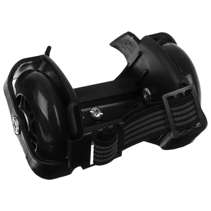 фото Ролики onlitop для обуви раздвижные мини, колеса световые рu 70 мм, abec 5, цвет черный