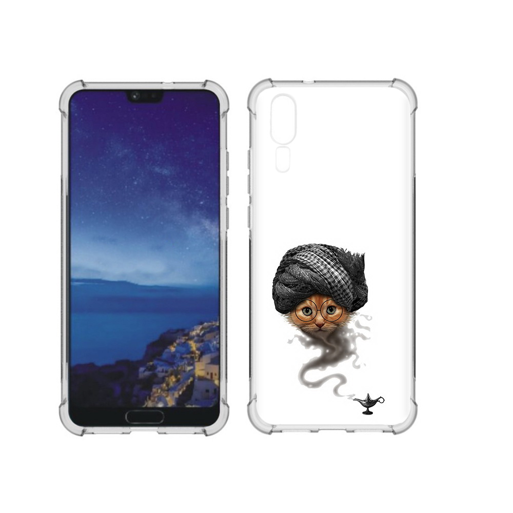 

Чехол MyPads Tocco для Huawei P20 кот джин (PT108006.52.398), Прозрачный, Tocco