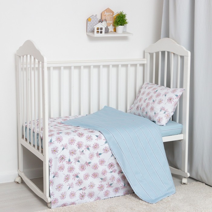 

Постельное бельё беби LoveLife "Лютики" 112х147 см, 60х120+20 см, 40х60 см, 100% хлопок, с