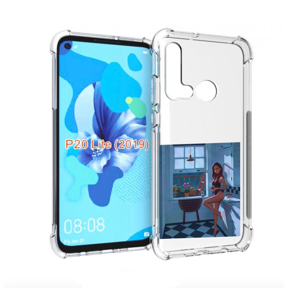 

Чехол бампер MyPads девушка-на-кухне для Huawei P20 Lite (2019), Прозрачный, Tocco
