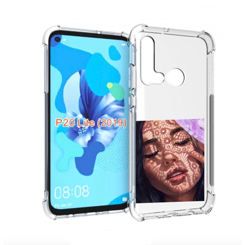 

Чехол бампер MyPads девушка-под-кружевами женский для Huawei P20, Прозрачный, Tocco