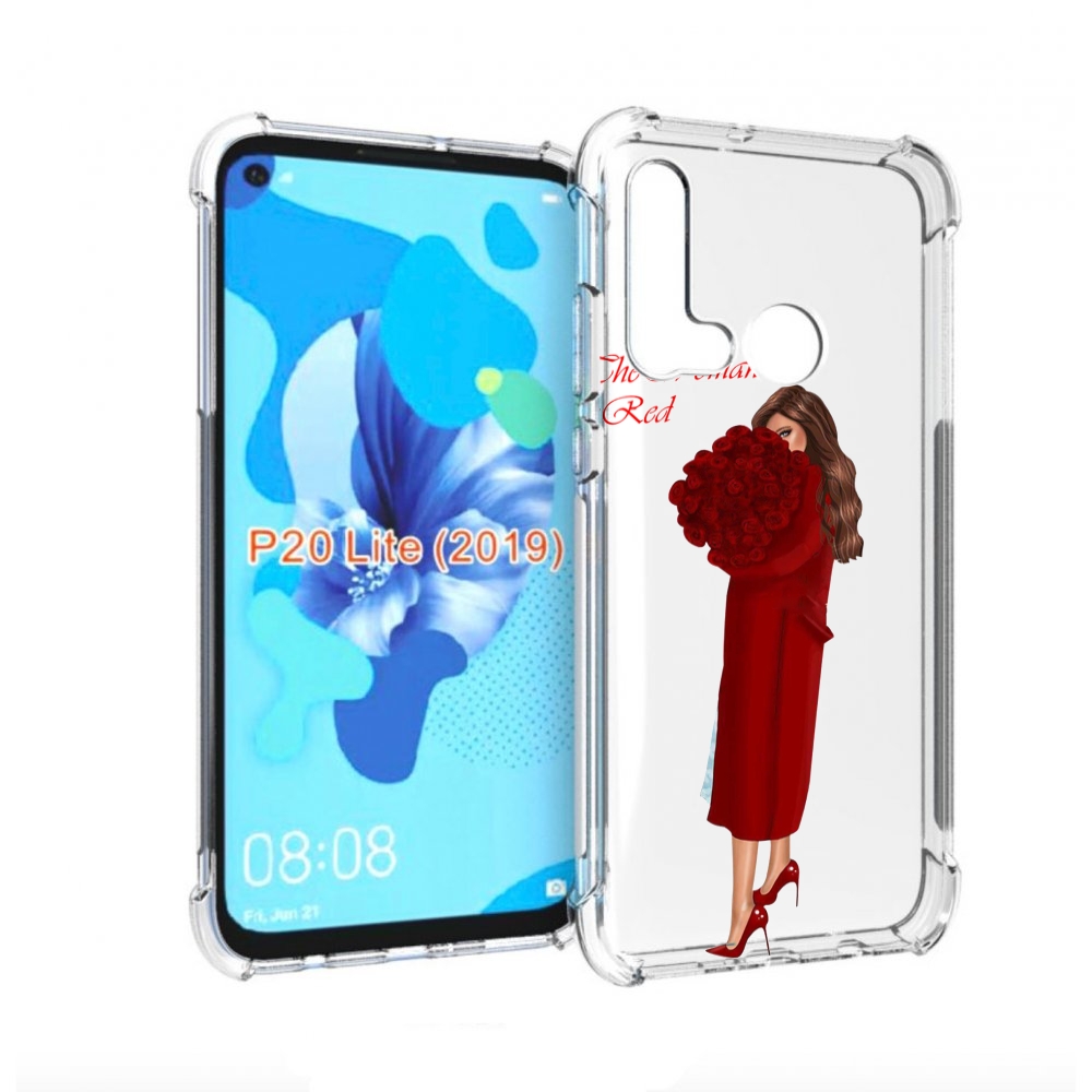 

Чехол бампер MyPads девушка-полностью-в-красном женский для Huaw, Прозрачный, Tocco