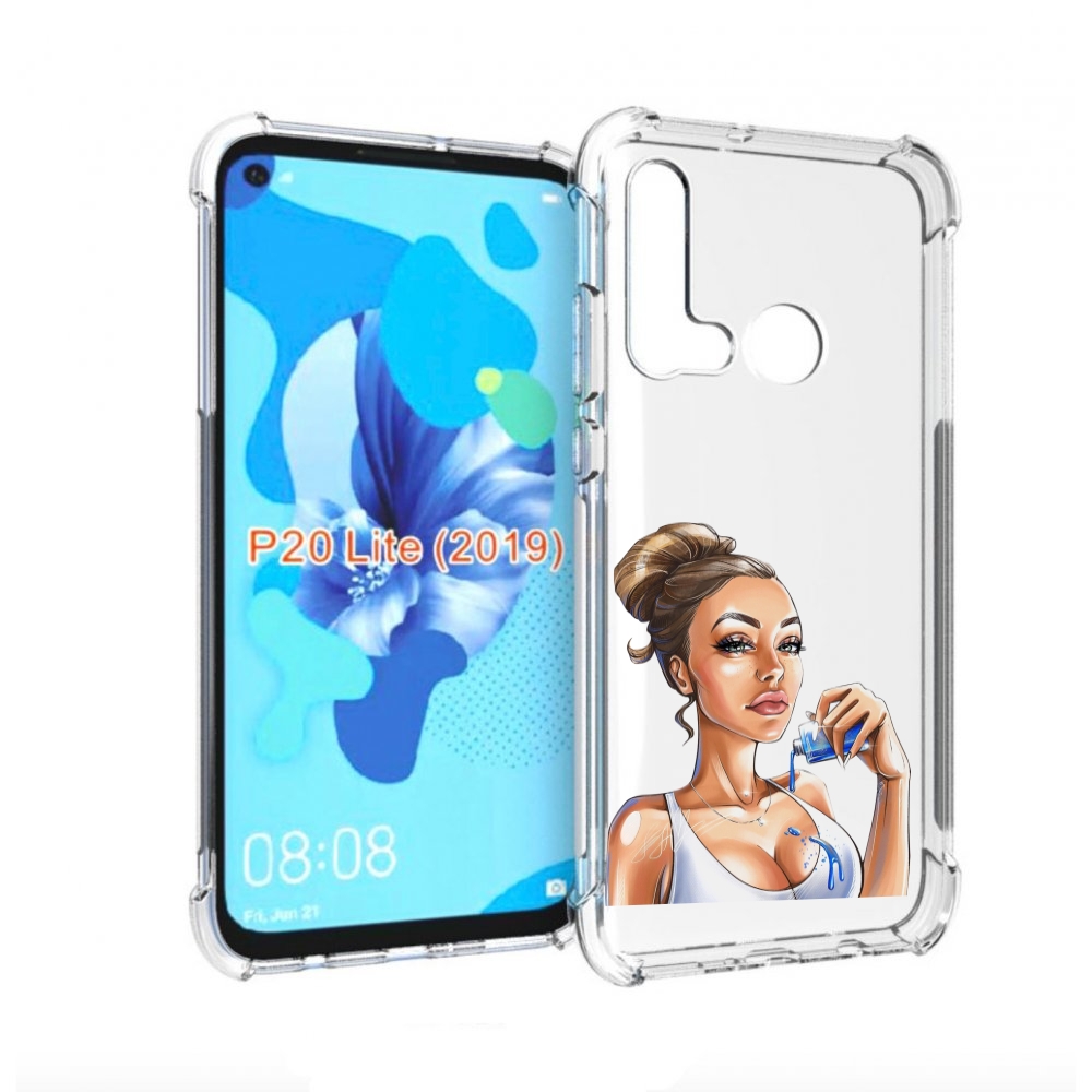 

Чехол бампер MyPads девушка-пролила-краску женский для Huawei P2, Прозрачный, Tocco
