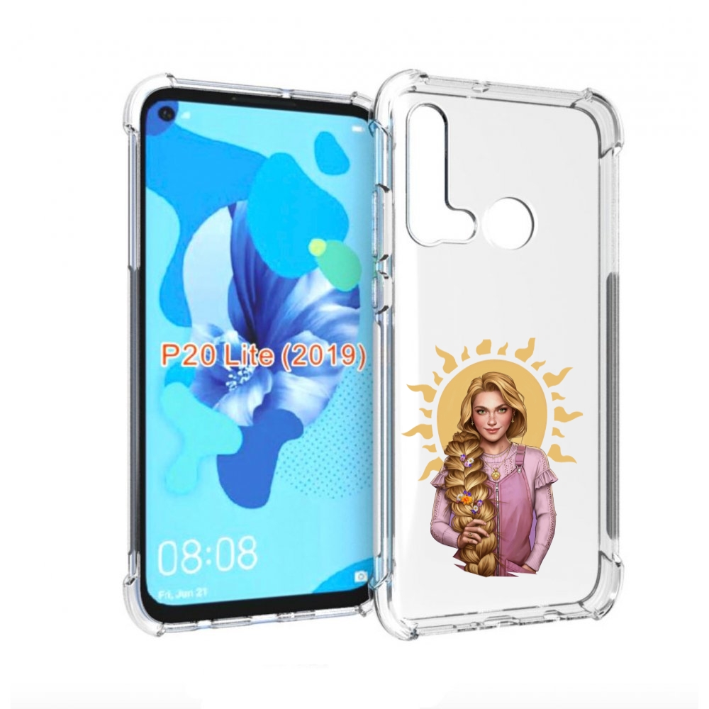 

Чехол бампер MyPads девушка-с-большой-косой для Huawei P20 Lite, Прозрачный, Tocco
