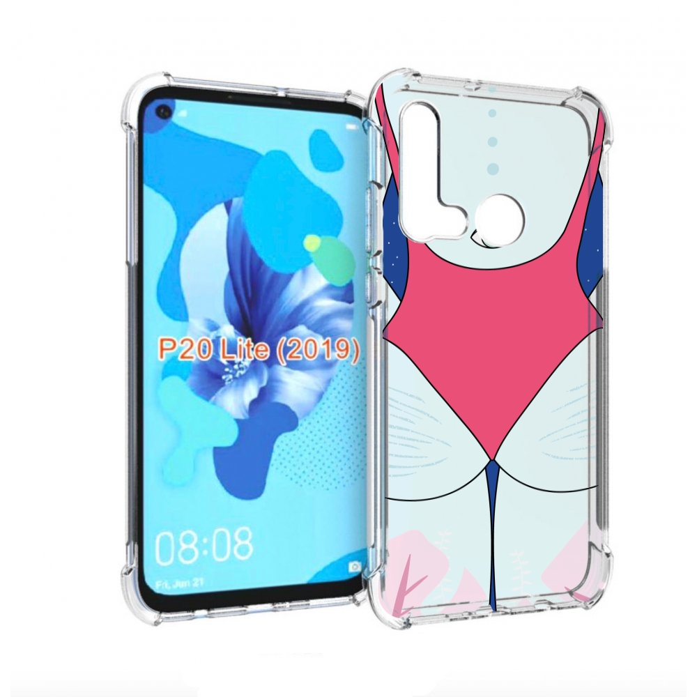 

Чехол бампер MyPads девушка-с-глазом-на-спине для Huawei P20 Lit, Прозрачный, Tocco