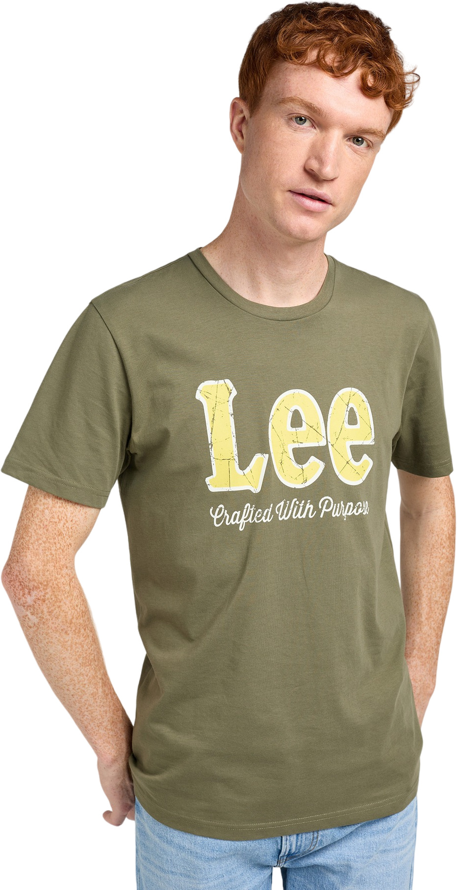 

Футболка мужская Lee BIG LOGO TEE FORT зеленая L, Зеленый, BIG LOGO TEE FORT