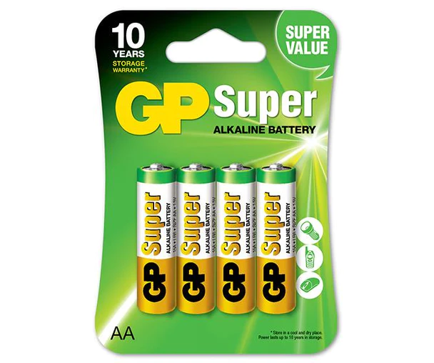 GP BATTERIES Батарейки LR6/AA щелочные 4 шт. блистер щелочные батарейки olmio aaa lr03 4шт блистер