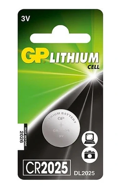 GP BATTERIES Батарейка CR2025 3V для брелоков сигнализаций литиевая 1 шт.