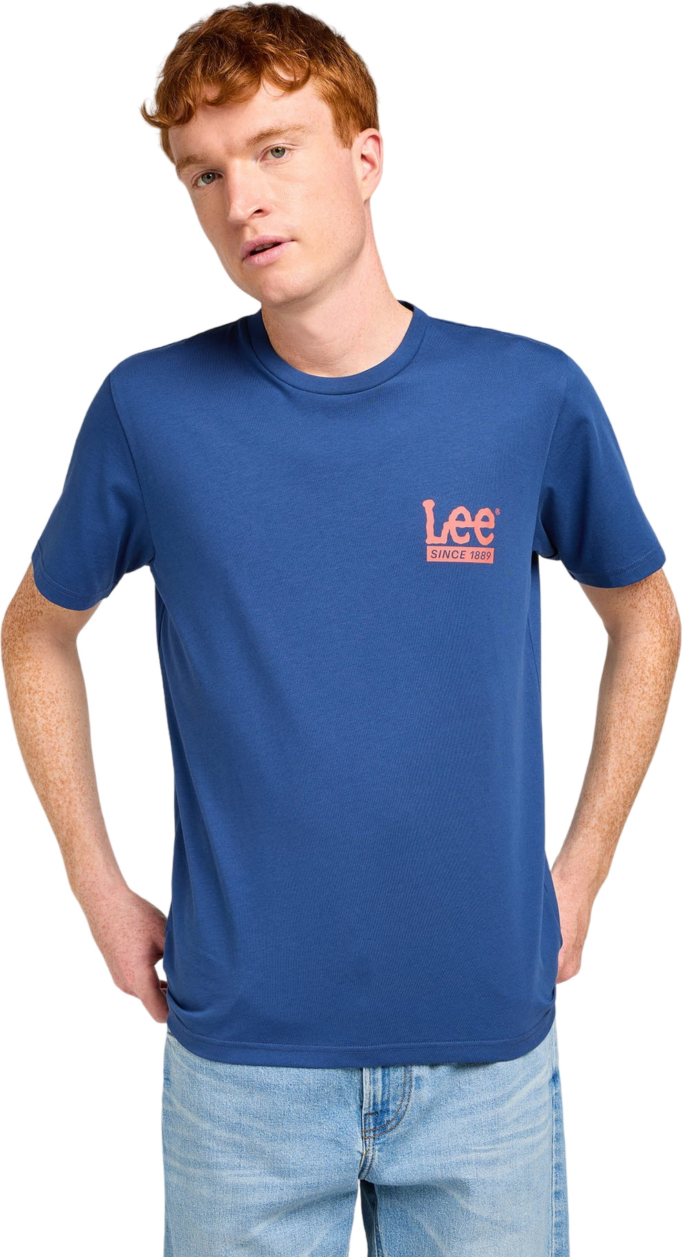 

Футболка мужская Lee LOGO TEE DRAMA синяя M, Синий, LOGO TEE DRAMA