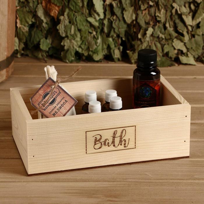 Ящик деревянный Bath, 24.5x14x8 см