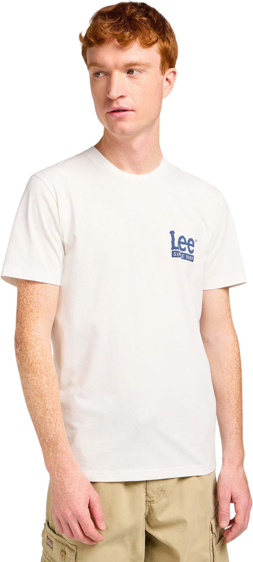 

Футболка мужская Lee LOGO TEE ECRU белая L, Белый, LOGO TEE ECRU