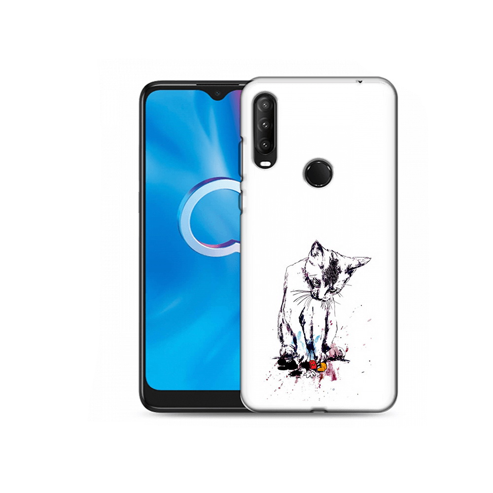 

Чехол MyPads Tocco для Alcatel 1SE (2020) 5030D кот и микки (PT152068.668.399), Прозрачный, Tocco