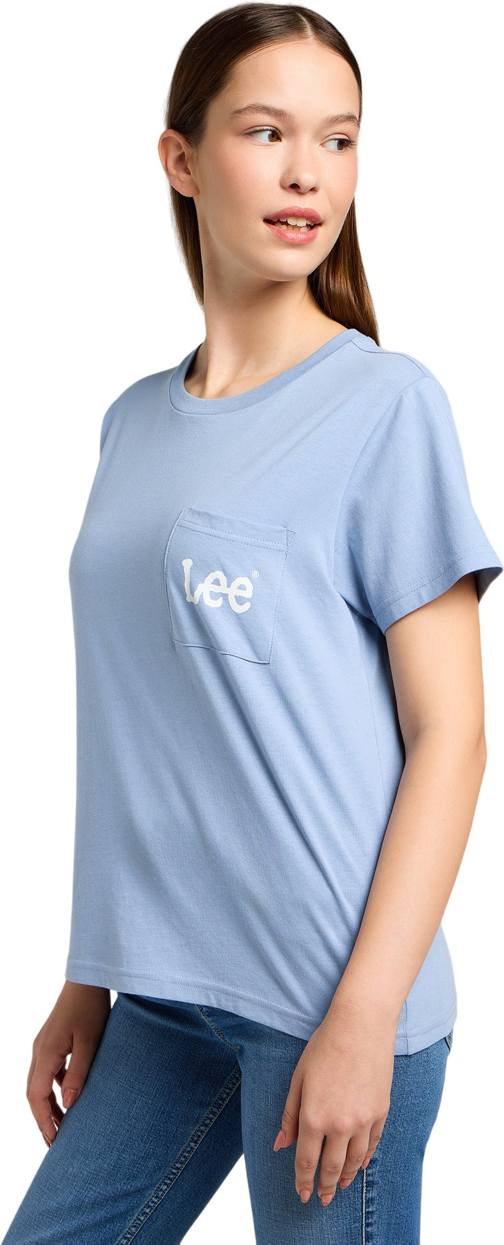 Футболка женская Lee POCKET TEE FRESH WATER синяя S 3599₽