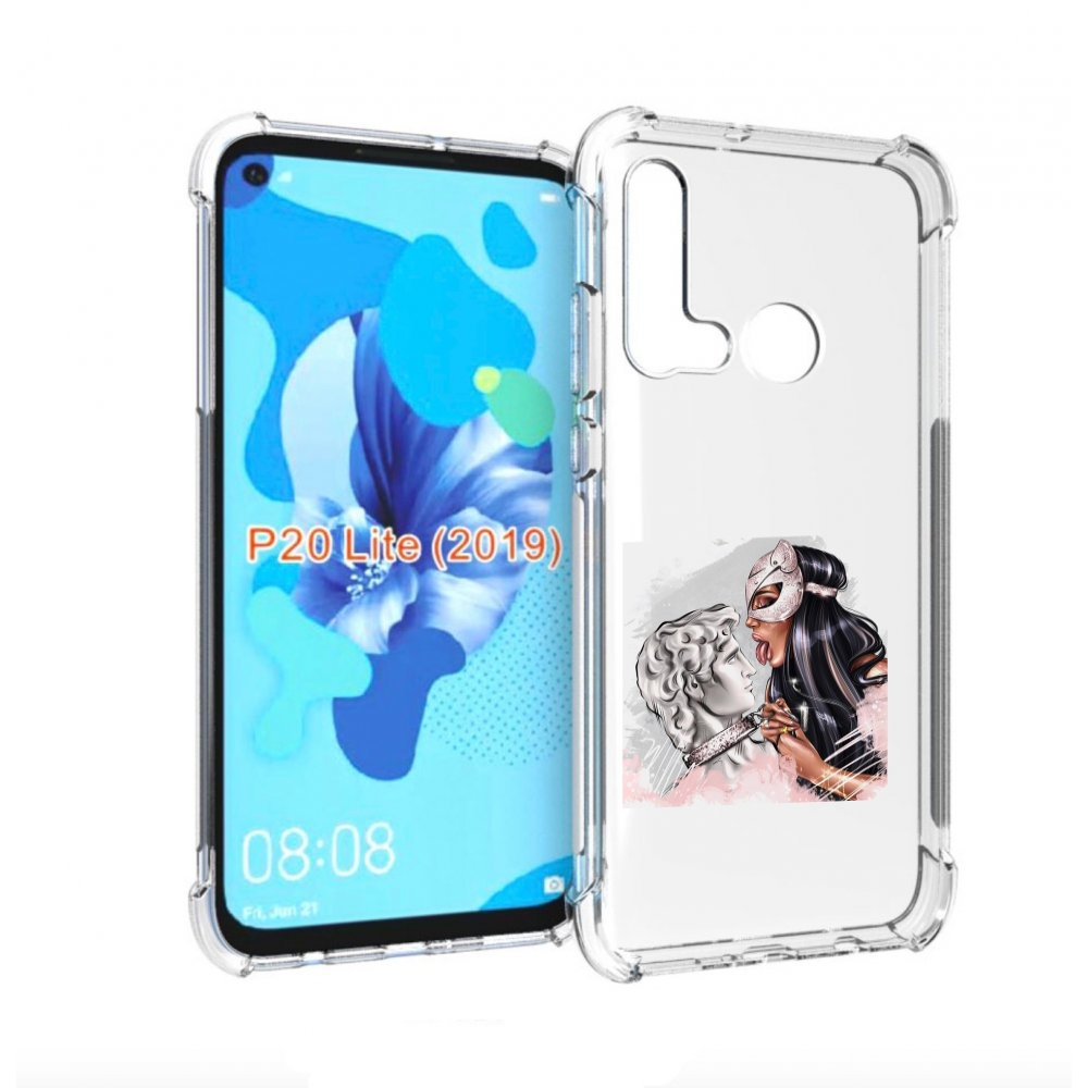 

Чехол бампер MyPads девушка-флирт женский для Huawei P20 Lite (2, Прозрачный, Tocco