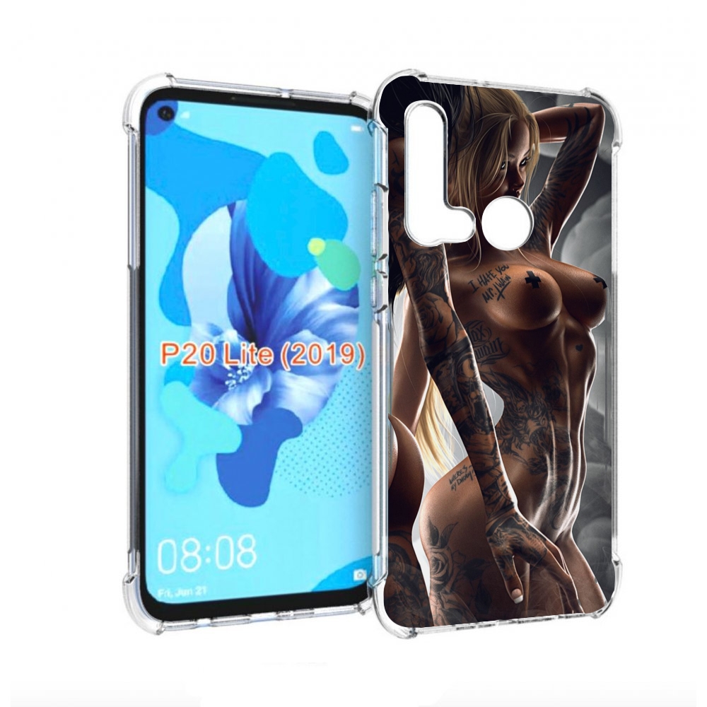 

Чехол бампер MyPads девушки-инь-и-янь-в-татуировках для Huawei P, Прозрачный, Tocco