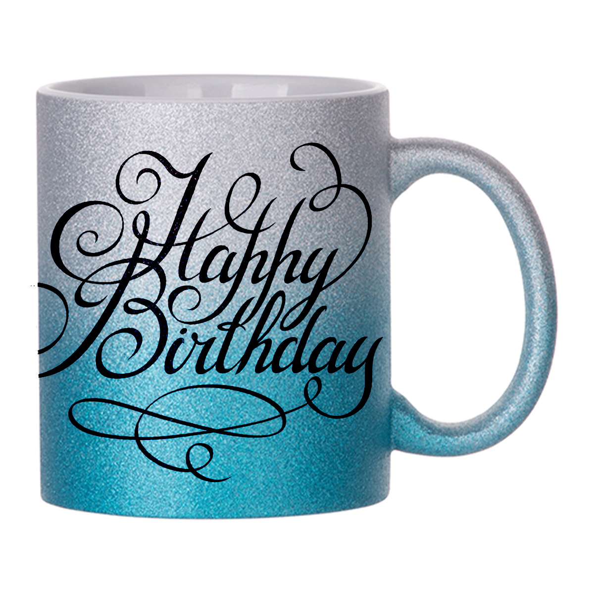 

Кружка с блестками Голубая CoolPodarok День рождение. Happy birthday
