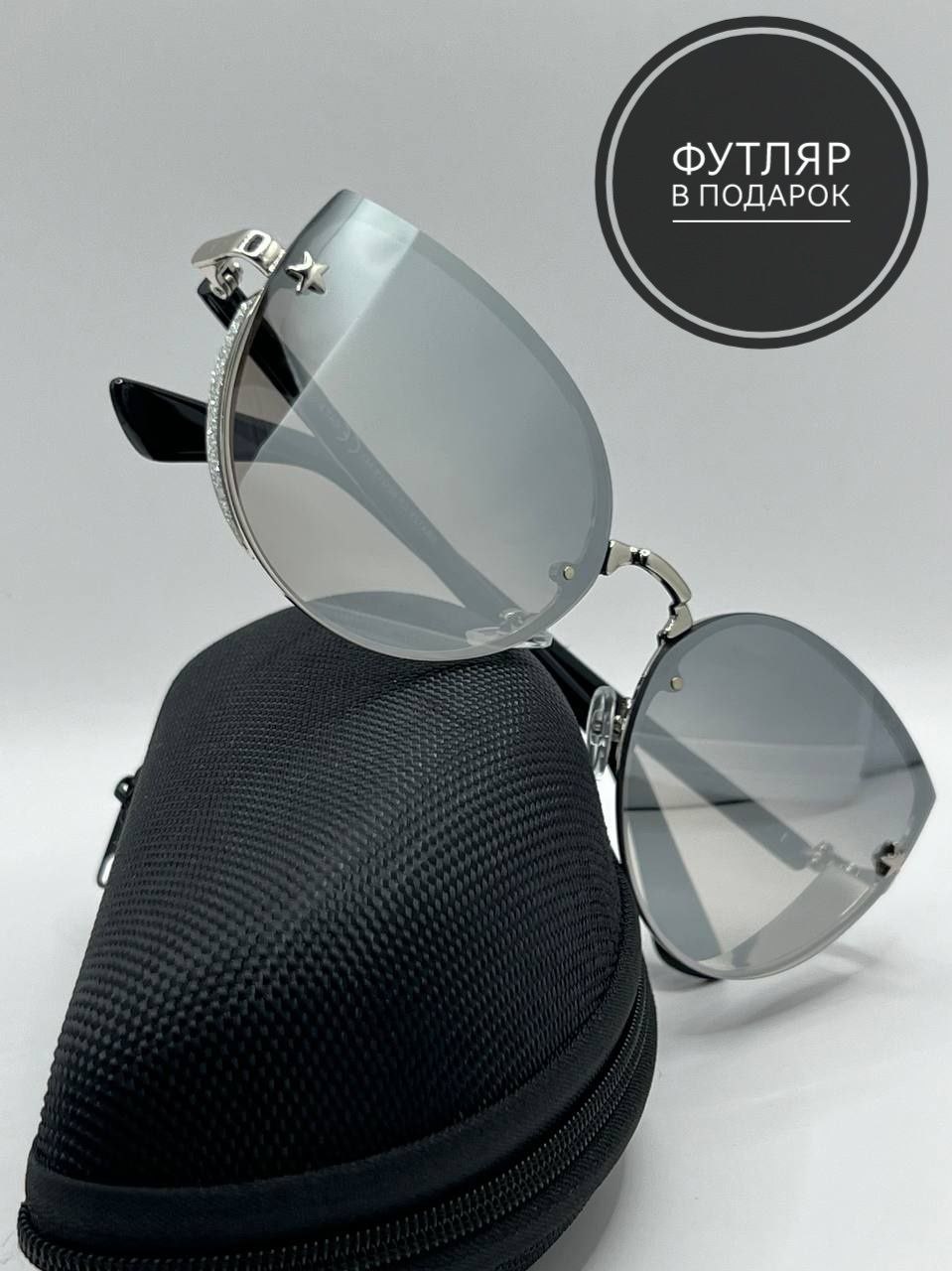 Солнцезащитные очки женские SunGold Кошка, серые