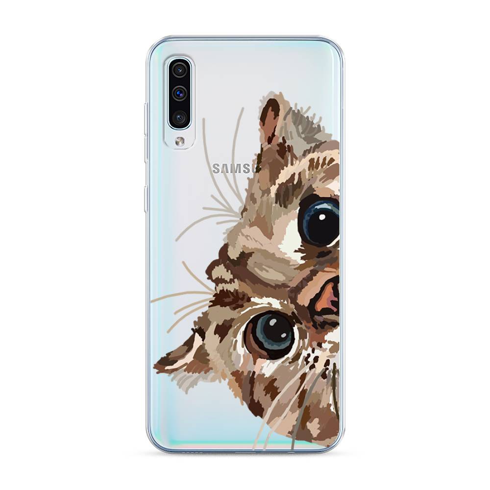 

Чехол на Samsung Galaxy A30s "Любопытный кот", Коричневый;синий;черный, 28850-1