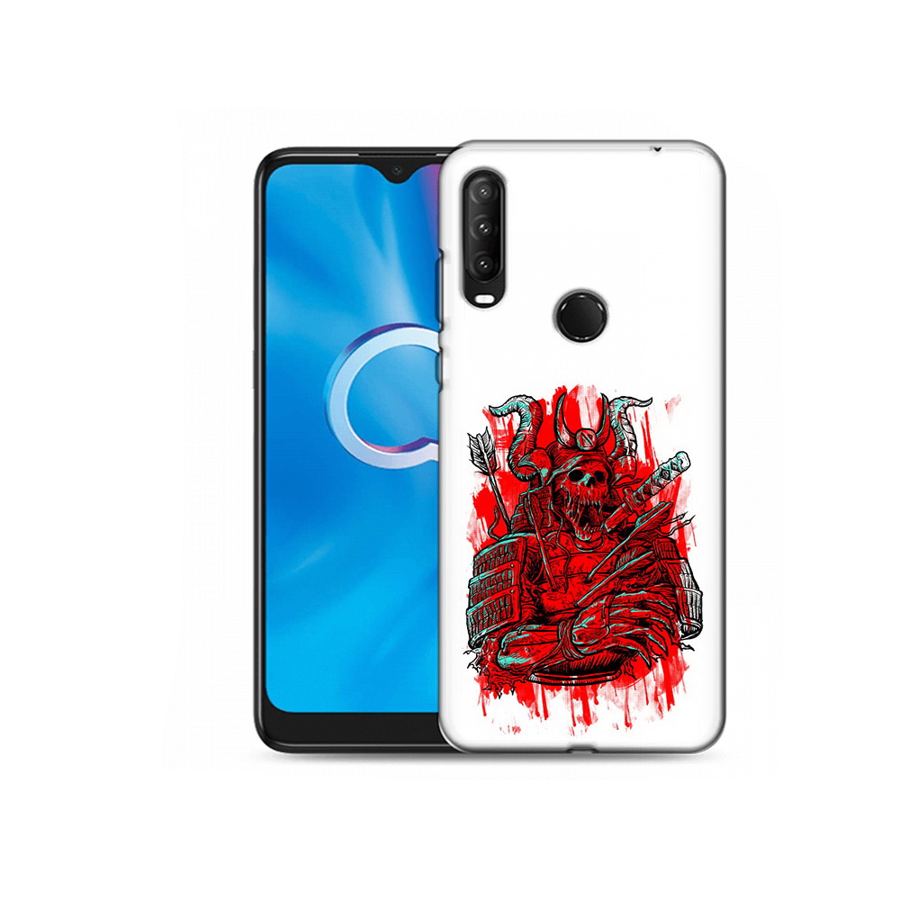 

Чехол MyPads Tocco для Alcatel 1SE (2020) 5030D красный скелет воин (PT152068.668.413), Прозрачный, Tocco