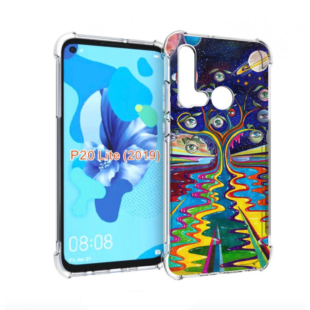 

Чехол бампер MyPads дерево с глазами акварель для Huawei P20 Lit, Прозрачный, Tocco